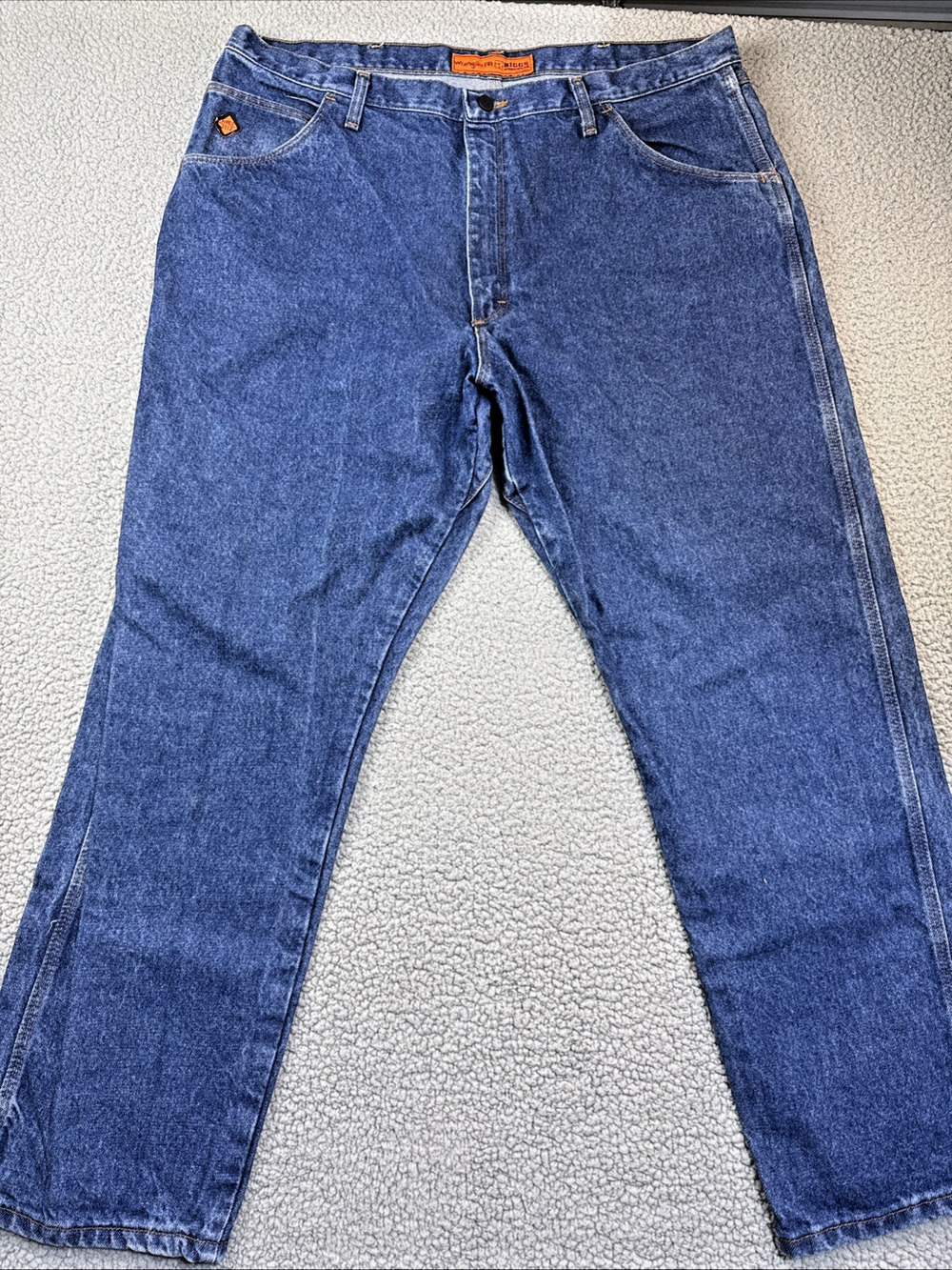 Wrangler FR RIGGS by Men's 42x30 Denim Dark Blue Pants Jeans 100% Cotton Fire
